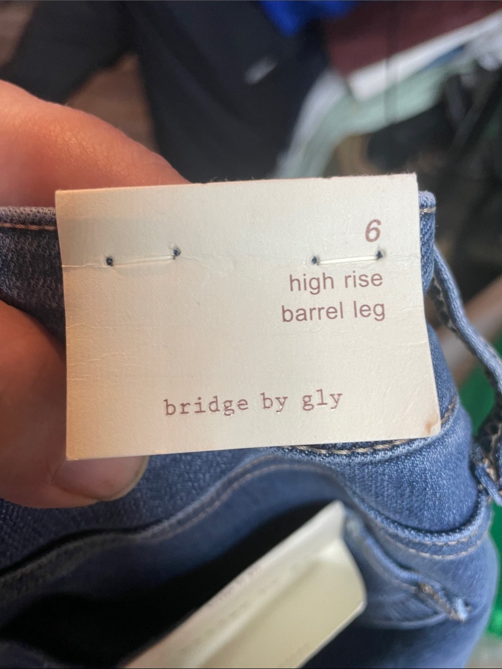 Bridge by Gly Dark Blue Barrel Jeans - Relaxed Fit - Picture 8 of 9